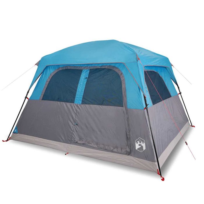 vidaXL Campingtelt 6 personer blå vanntett