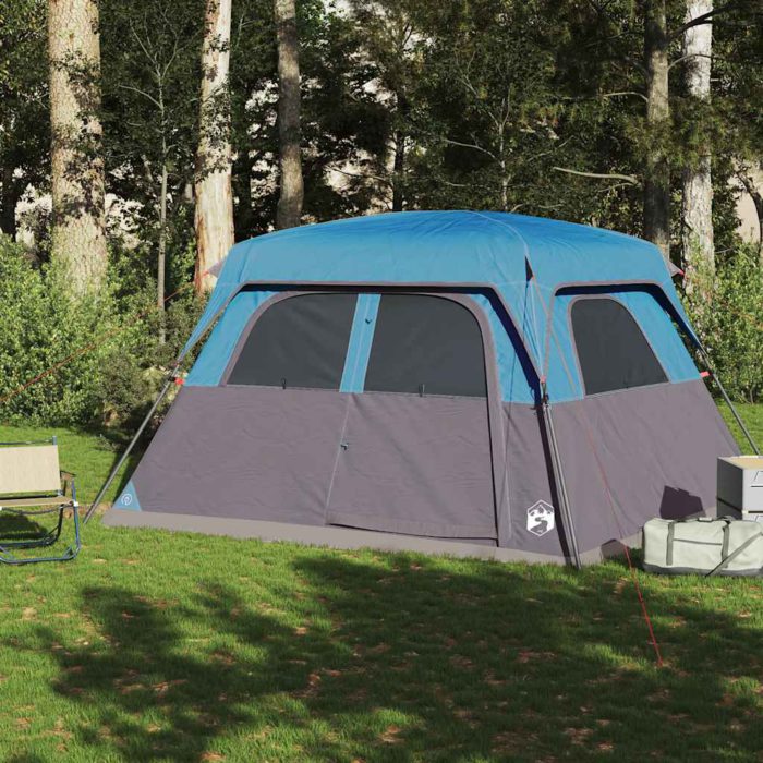 vidaXL Campingtelt 6 personer blå vanntett