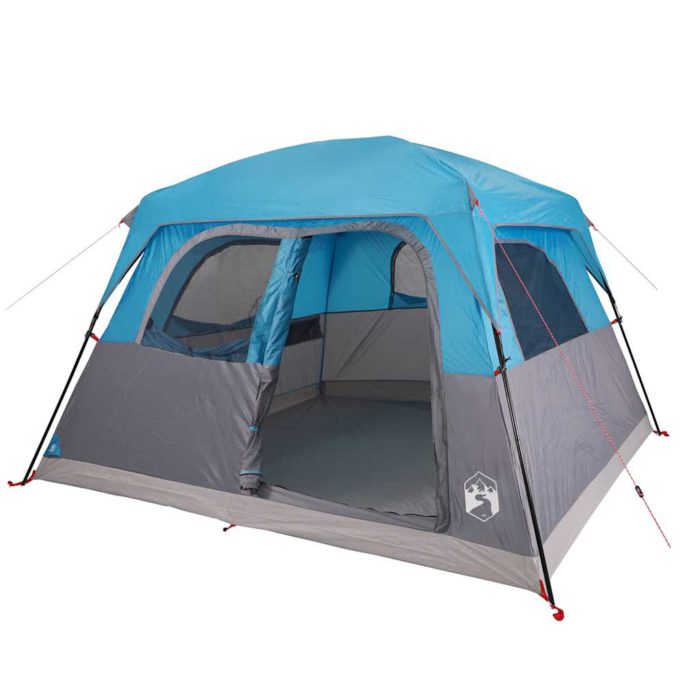 vidaXL Campingtelt 6 personer blå vanntett