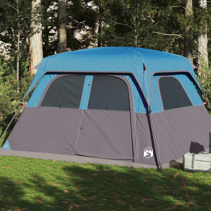 vidaXL Campingtelt 6 personer blå vanntett