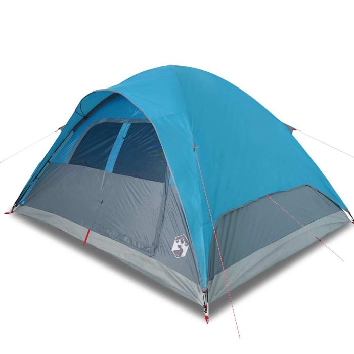 vidaXL Kuppeltelt for camping 6 personer blå vanntett
