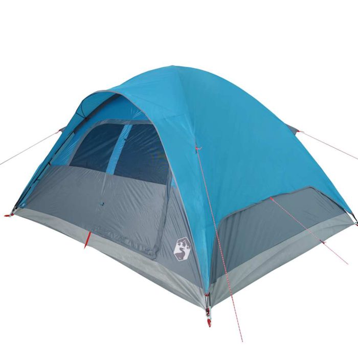 vidaXL Kuppeltelt for camping 6 personer blå vanntett