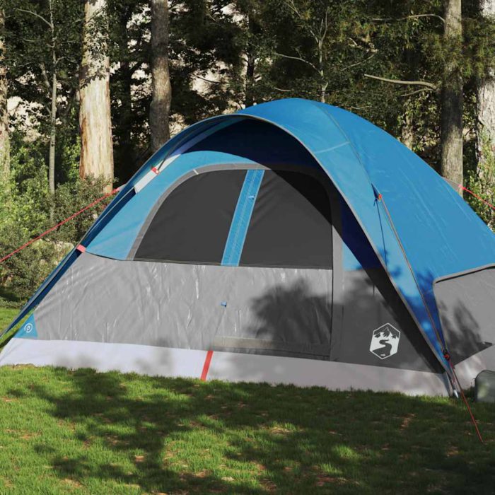 vidaXL Kuppeltelt for camping 6 personer blå vanntett