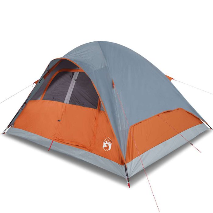 vidaXL Kuppeltelt for camping 6 personer oransje vanntett