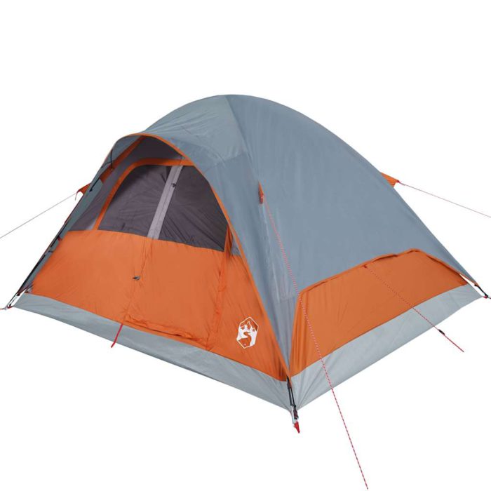 vidaXL Kuppeltelt for camping 6 personer oransje vanntett