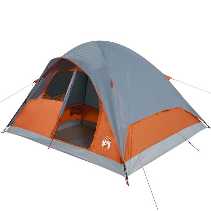 vidaXL Kuppeltelt for camping 6 personer oransje vanntett