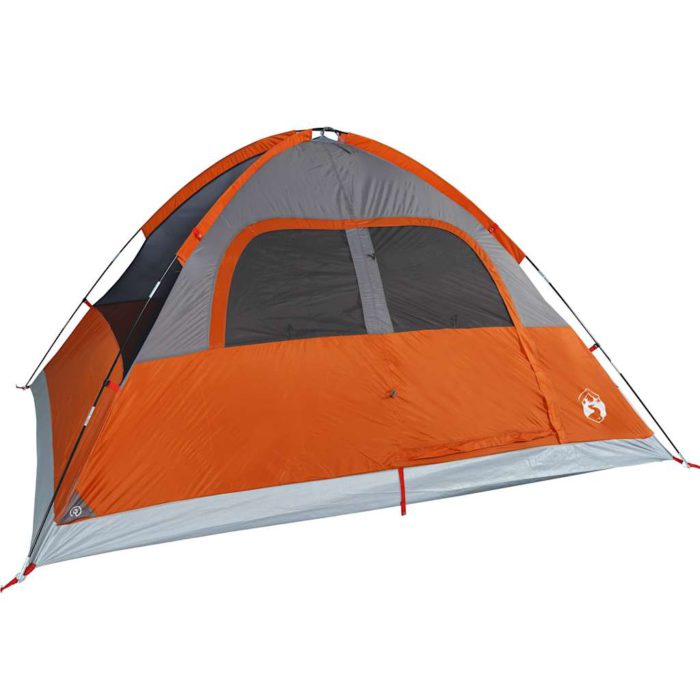 vidaXL Kuppeltelt for camping 6 personer oransje vanntett