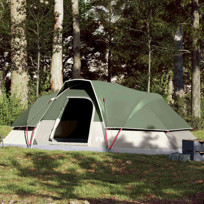 vidaXL Kuppeltelt for camping 9 personer grønn vanntett