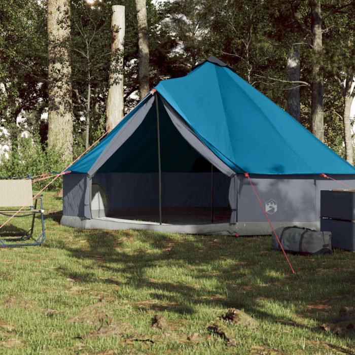 vidaXL Familietelt tipi for 6 personer blå vanntett