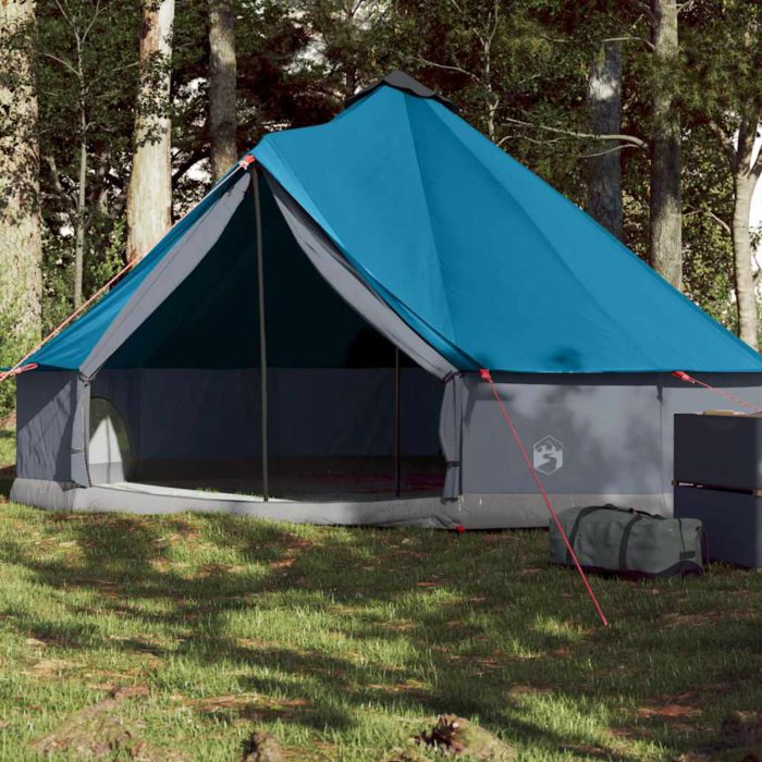 vidaXL Familietelt tipi for 6 personer blå vanntett
