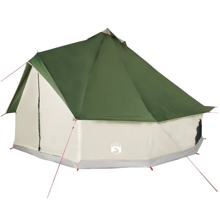 vidaXL Tipi-telt for camping 8 personer grønn vanntett