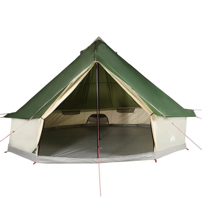 vidaXL Tipi-telt for camping 8 personer grønn vanntett
