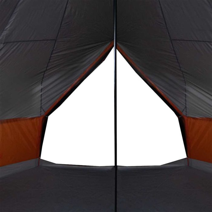 vidaXL Familietelt tipi for 8 personer grå og oransje vanntett