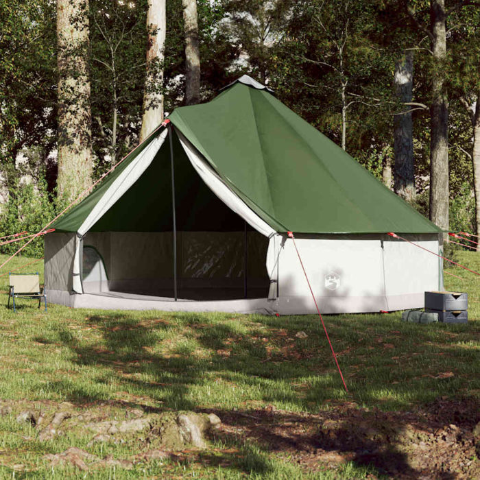 vidaXL Familietelt tipi for 12 personer grønn vanntett