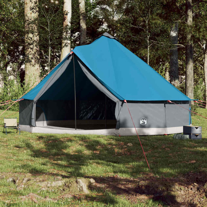vidaXL Familietelt tipi for 12 personer blå vanntett