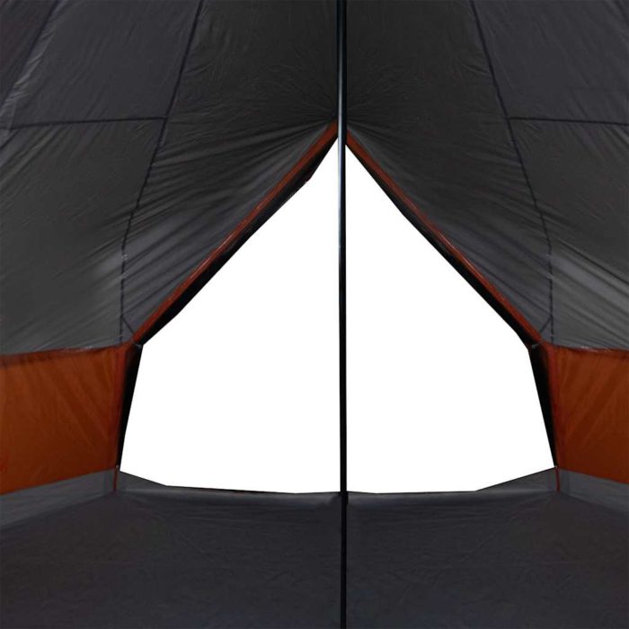 vidaXL Familietelt tipi for 12 personer grå og oransje vanntett
