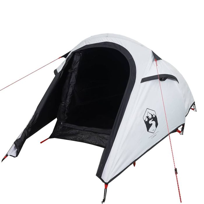 vidaXL Tunneltelt for camping 2 personer hvit blendingsstoff vanntett