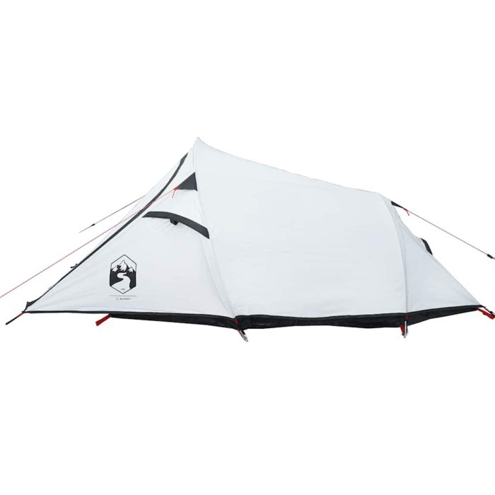 vidaXL Tunneltelt for camping 2 personer hvit blendingsstoff vanntett