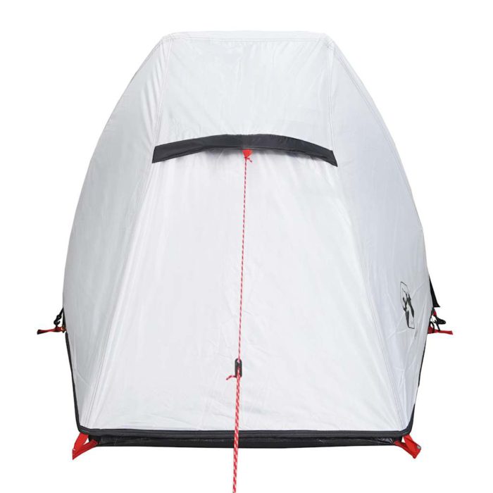 vidaXL Tunneltelt for camping 1 person hvit blendingsstoff vanntett
