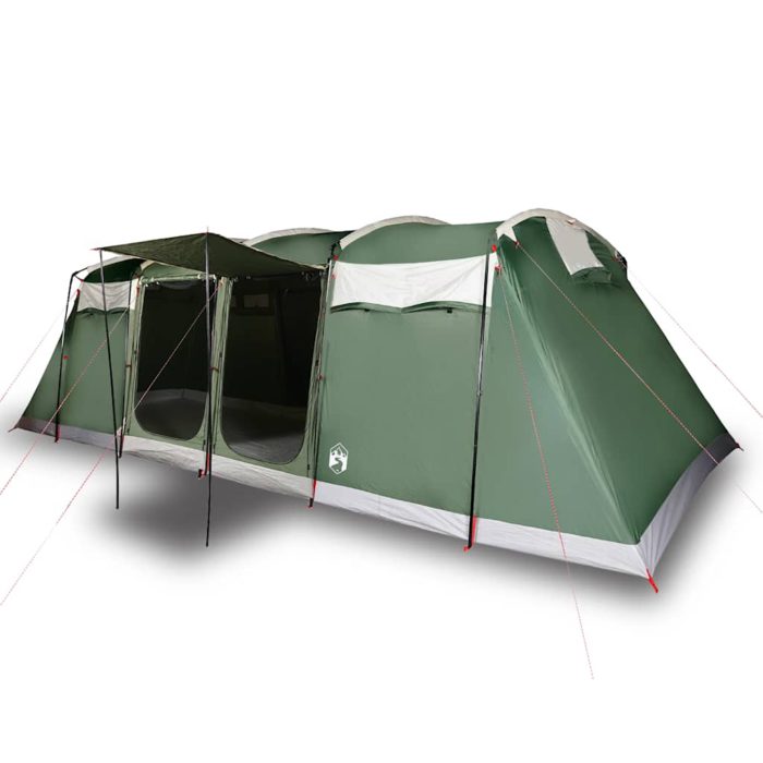 vidaXL Tunneltelt for camping 10 personer grønn vanntett