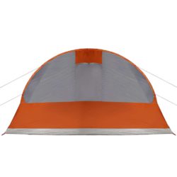 vidaXL Tunneltelt for camping 7 personer grå og oransje vanntett