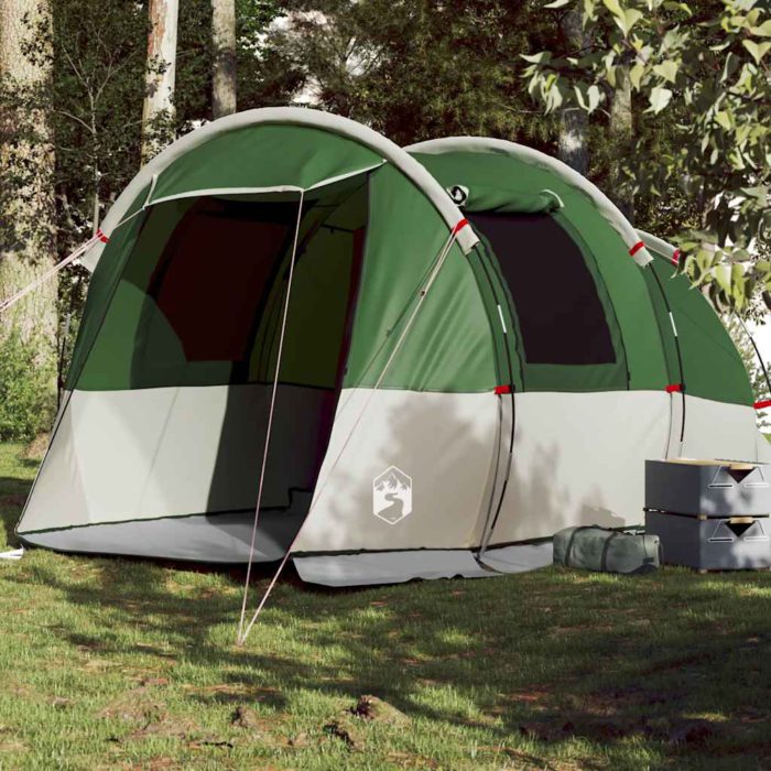 vidaXL Tunneltelt for camping 4 personer grønn vanntett