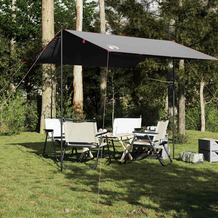 vidaXL Campingpresenning grå og oransje 300×294 cm vanntett