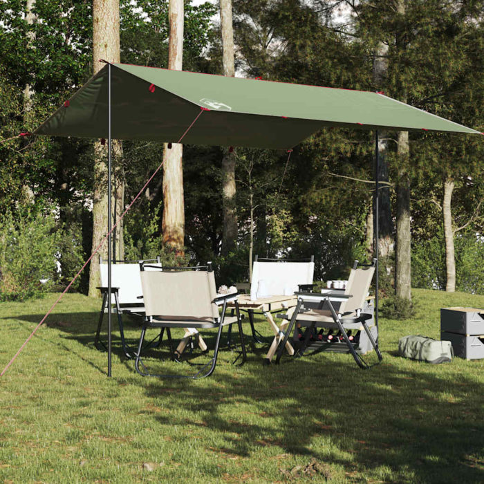vidaXL Campingpresenning grønn 360×294 cm vanntett
