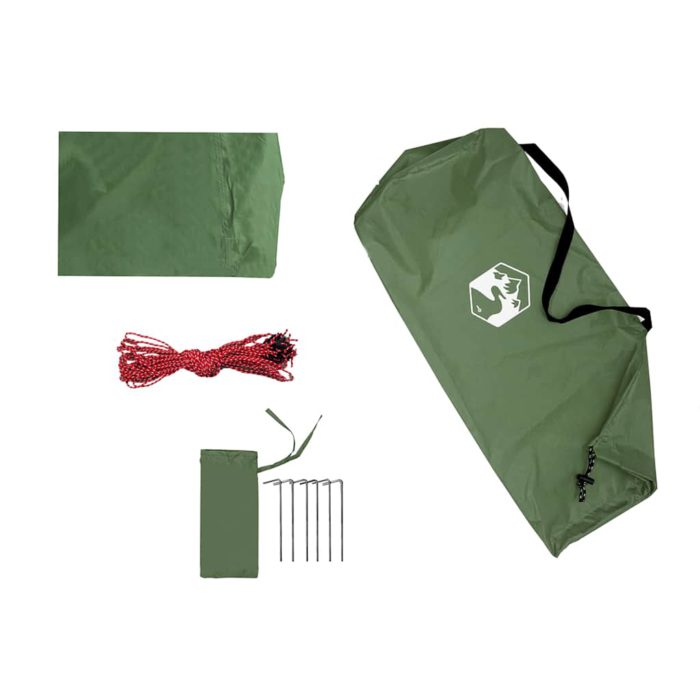 vidaXL Campingpresenning grønn 360×294 cm vanntett