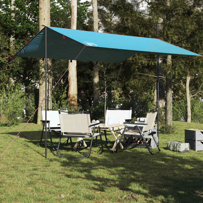 vidaXL Campingpresenning blå 360×294 cm vanntett