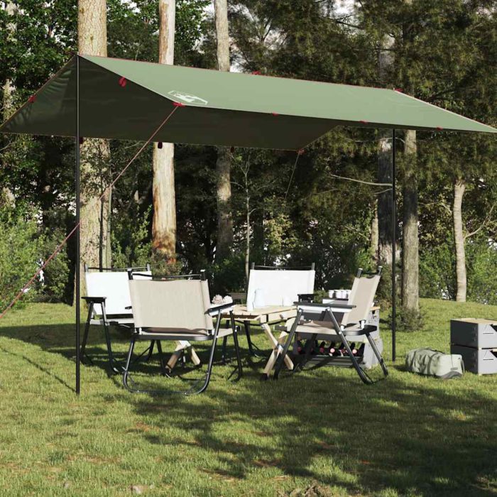 vidaXL Campingpresenning grønn 400×294 cm vanntett