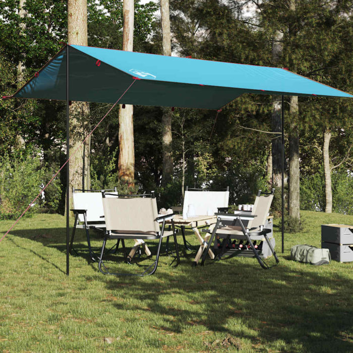 vidaXL Campingpresenning blå 400×294 cm vanntett
