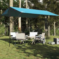 vidaXL Campingpresenning blå 400×294 cm vanntett