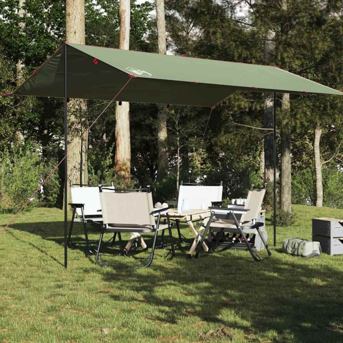 vidaXL Campingpresenning grønn 400×294 cm vanntett