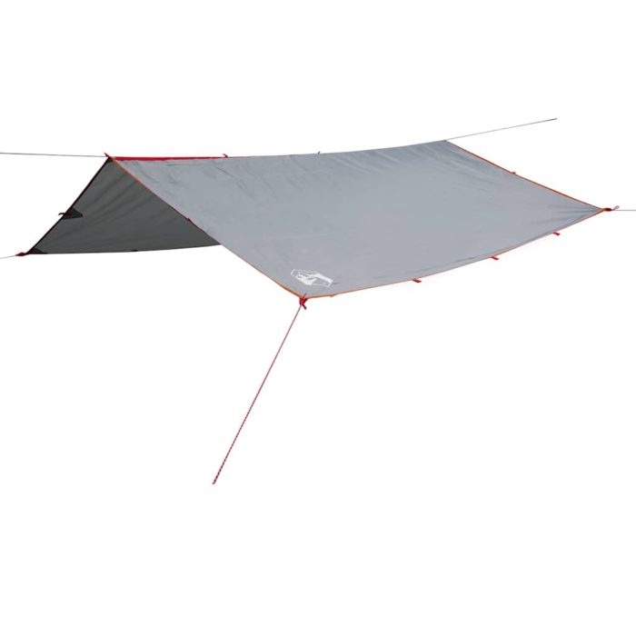 vidaXL Campingpresenning grå og oransje 500×294 cm vanntett