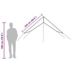 vidaXL Campingpresenning blå 420×440 cm vanntett
