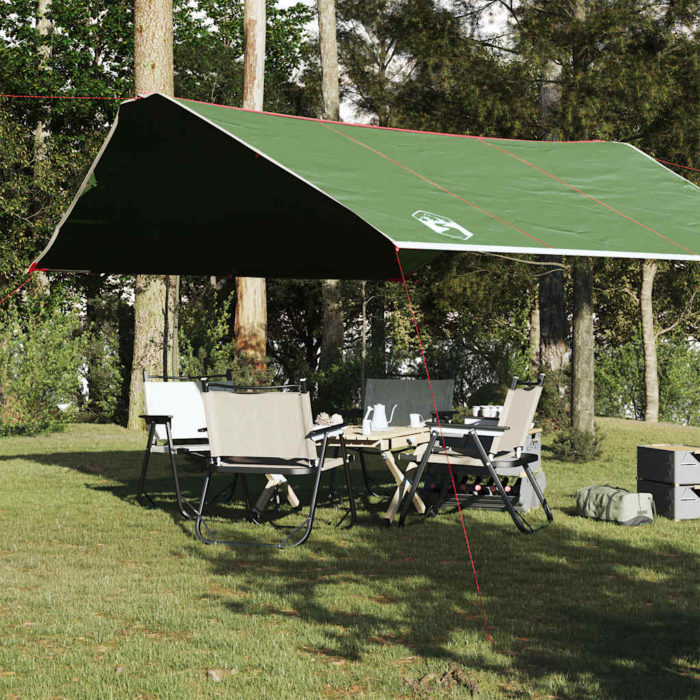 vidaXL Campingpresenning grønn 420×440 cm vanntett