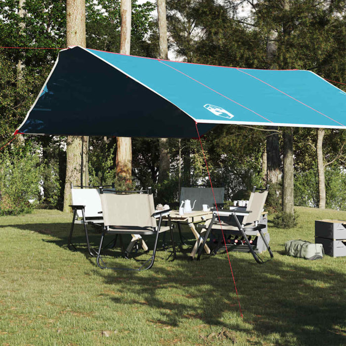 vidaXL Campingpresenning blå 420×440 cm vanntett