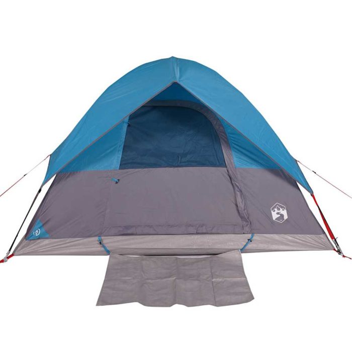 vidaXL Kuppeltelt for camping 4 personer blå vanntett