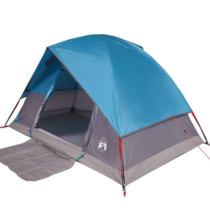 vidaXL Kuppeltelt for camping 4 personer blå vanntett
