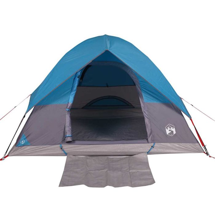 vidaXL Kuppeltelt for camping 4 personer blå vanntett