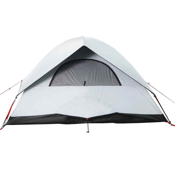 vidaXL Kuppeltelt for camping 4 personer hvit blendingsstoff vanntett