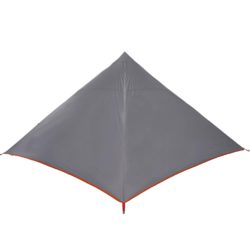 vidaXL Familietelt tipi for 7 personer grå og oransje vanntett