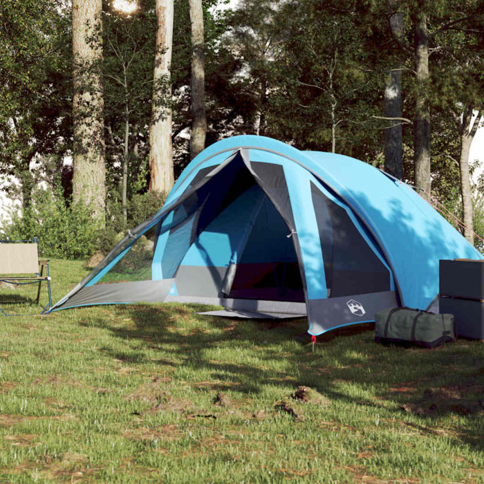 vidaXL Campingtelt 4 personer blå vanntett