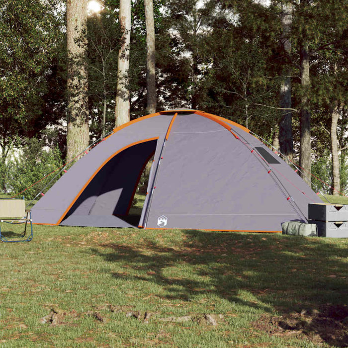vidaXL Tunneltelt for camping 8 personer oransje vanntett