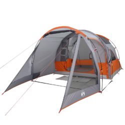 vidaXL Tunneltelt for camping 4 personer grå vanntett