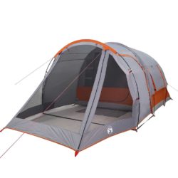 vidaXL Tunneltelt for camping 4 personer grå vanntett