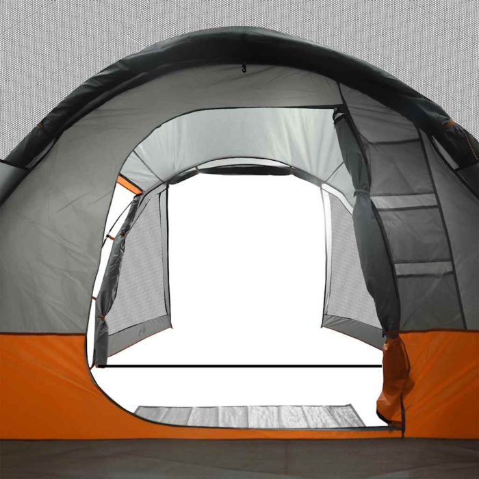 vidaXL Tunneltelt for camping 4 personer grå vanntett