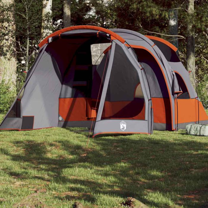 vidaXL Tunneltelt for camping 4 personer grå vanntett