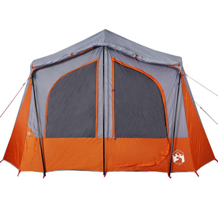 vidaXL Campingtelt 5 personer grå og oransje vanntett